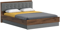 Спальня "Глазго" кровать 160*200 (Таксония/Пегас грей/графит) - Мебельград - каталог товаров магазина Арктика