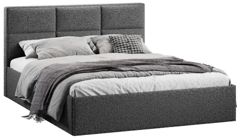 Спальня "Стелла" кровать 160*200 с мех Тип 1 (+ основание с ПМ ИП 462-02 исп.3/Экомех Barni Grey) - Три Я - фото в интернет-магазине Арктика