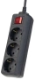 Удлинитель Perfeo Powermate PF_A4680, 5,0м, 3 розетки, черный (PF-PM-3/5,0-B)