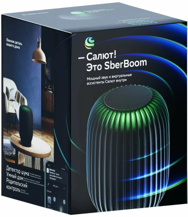 Умная колонка SberBoom Салют 40Вт (SBDV-00090A) черная - фото в интернет-магазине Арктика