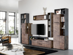 Гостиная "Глазго" (таксония/металл бруклин) - Мебельград - каталог товаров магазина Арктика