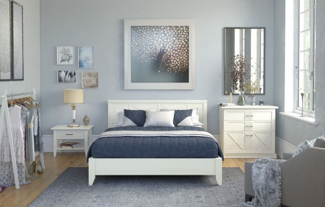 Спальня "Кантри" (КА-801.28) кровать с мех 180*200 (Валенсия) - Ангстрем - фото в интернет-магазине Арктика