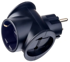 Тройник Perfeo RU Power PF_C3362, 3 гнезда, 16А, 1гн/з, 2гн/бз черный (3T1)* - каталог товаров магазина Арктика