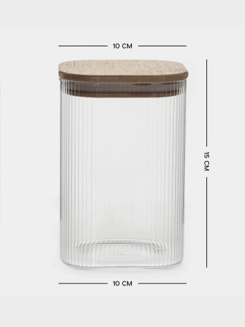 Банка д/сыпучих продуктов "Эко. Квадрат" 10795916 1,3 л - Сима-ленд - фото в интернет-магазине Арктика