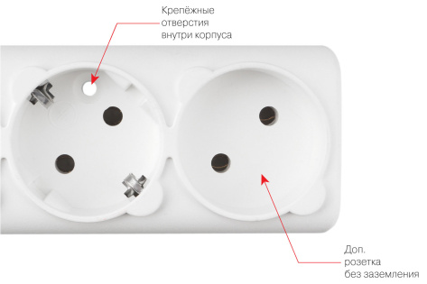 Сетевой фильтр Powercube SPG(5+1)-16B-1,9М-WHITE 1.9м (6 розеток) белый - фото в интернет-магазине Арктика