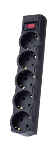 Сетевой фильтр Perfeo 5р PF_A4718 (черный) 5,0 м. (POWERX) - фото в интернет-магазине Арктика