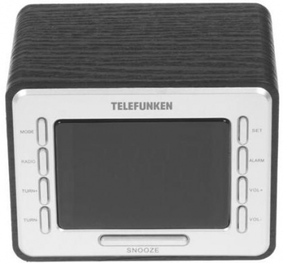 Радиочасы Telefunken TF-1508 black/silver - фото в интернет-магазине Арктика