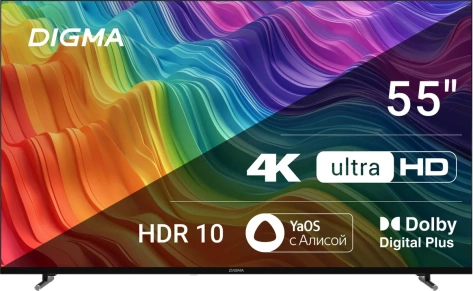 Телевизор Digma DM-LED55UBB33 UHD Smart TV - фото в интернет-магазине Арктика