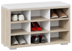 Тумба для обуви Тип 10 (Дуб Сонома/Белый Ясень) - Три Я - каталог товаров магазина Арктика