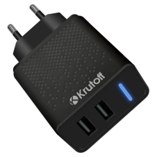 Зарядное устройство для USB Krutoff CH-07C Type-C черный (03575) - каталог товаров магазина Арктика