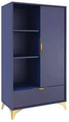 Гостиная "Челси" 469.02 шкаф с ящиком (морской синий) - Столлайн - каталог товаров магазина Арктика