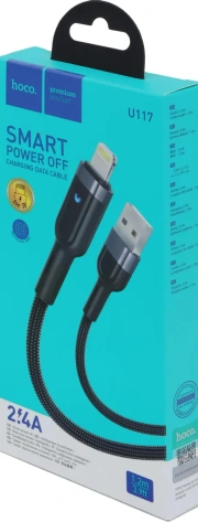 Кабель Hoco U117 IP USB-Lightning 1.2м черный - фото в интернет-магазине Арктика