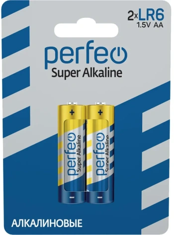 Батарейка Perfeo LR6-2BL Super Alkaline 2 шт - фото в интернет-магазине Арктика