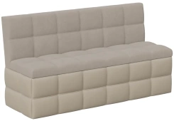 Скамья прямая "Домино" (Кожзам светло-коричневый/Велюр мокко светлый) - Три Я - каталог товаров магазина Арктика