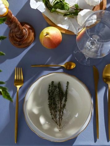 Скатерть Этель Аgate 150х180 см,цв.серо-голубой, 100% п/э 10782114 - Сима-ленд - фото в интернет-магазине Арктика