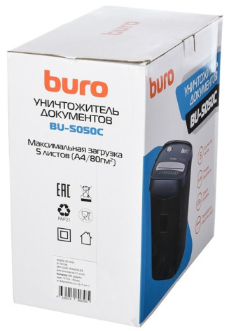 Шредер BURO Home BU-S050C - фото в интернет-магазине Арктика