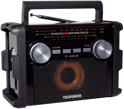 Радиоприемник Telefunken TF-1690UB Black Grey - фото в интернет-магазине Арктика