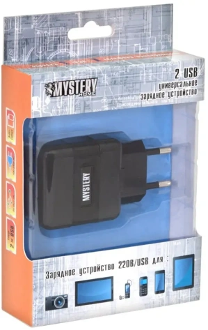 Зарядное устройство сетевое Mystery MDC-2U/3 5W - фото в интернет-магазине Арктика