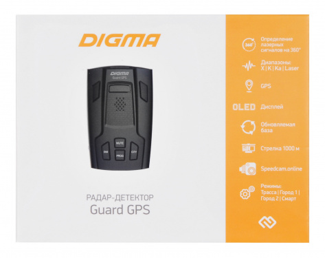 Радар-детектор Digma Guard GPS - фото в интернет-магазине Арктика