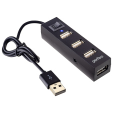 Концентратор USB 2.0 Perfeo (PF_D0798) (PF-H045) черный - каталог товаров магазина Арктика