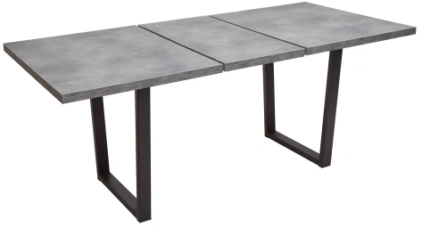 Стол обеденный ЛОФТ 160 (Бетон Портленд/ Черный) - М-Сити - фото в интернет-магазине Арктика