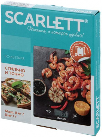 Весы кухонные Scarlett SC-KS57P43 - фото в интернет-магазине Арктика