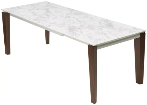 Стол обеденный ESMIR 180 (MATTE ARABESCATO/WHITE/ WALNUT) - М-Сити - фото в интернет-магазине Арктика