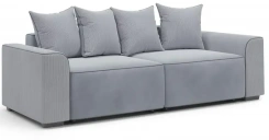 Диван "Монреаль-1" (МО-1,0(2 компл)+БК(1 компл)/Вертикаль серый 990/Мора серый/Велютто 32 Тёмно-серый) - Мебельград - каталог товаров магазина Арктика