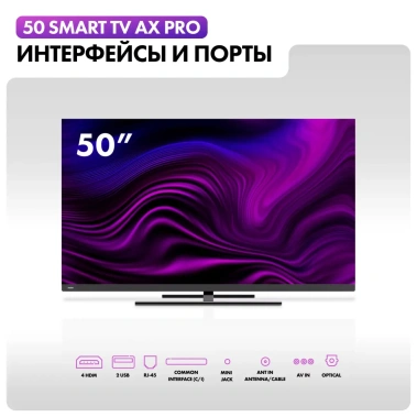 Телевизор Haier 50 Smart TV AX Pro UHD - фото в интернет-магазине Арктика