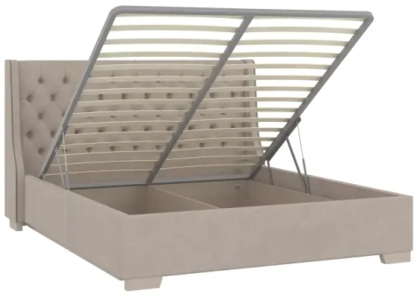 Спальня "Кантри" (КА-811.26) кровать с мех 160*200 (Кашемир серый) - Ангстрем - фото в интернет-магазине Арктика