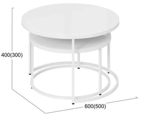 Стол журнальный "Вега" (белый/стекло лакобель белый) - Три Я - фото в интернет-магазине Арктика