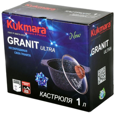 Кастрюля "Granit Ultra" кго12а 1 л - Кукмара - фото в интернет-магазине Арктика