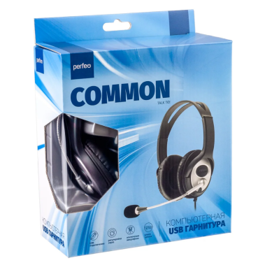 Игровая гарнитура Perfeo COMMON (PF_B4865) (черная)  - фото в интернет-магазине Арктика
