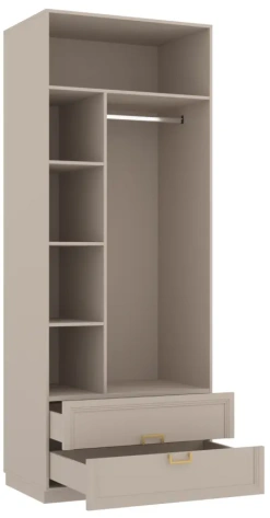 Спальня "Дольче" (ДЛ-200.09) шкаф для одежды (кашемир серый) - Ангстрем - фото в интернет-магазине Арктика