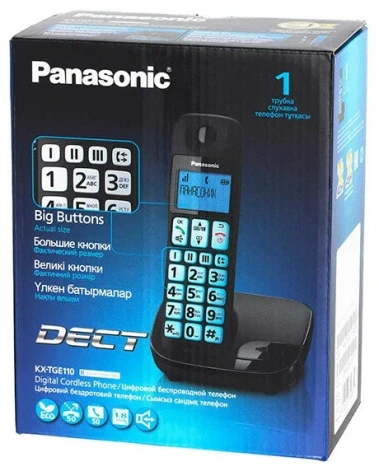 Телефон Panasonic KX-TGE110UCB - фото в интернет-магазине Арктика