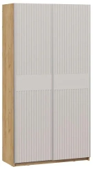 Шкаф-купе "Оскар" 1200 (комплект ручек 2-х дв, серебро/Хилтон дверь тип 2 (1200, 1800)/кашемир сатин/дуб крафт золотой) - Три Я - каталог товаров магазина Арктика