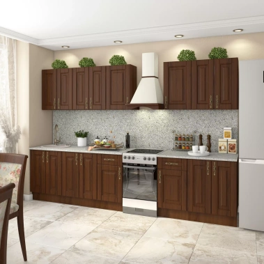 Кухня "Орех" 375.07 шкаф напольный ш80 (орех) - Столлайн - фото в интернет-магазине Арктика