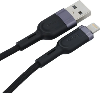 Кабель Hoco U117 IP USB-Lightning 1.2м черный - фото в интернет-магазине Арктика