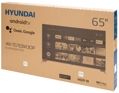 Телевизор Hyundai H-LED65QBU7500 UHD QLED Smart TV (Android) - фото в интернет-магазине Арктика