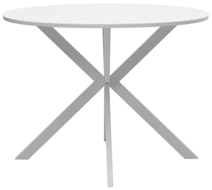 Стол обеденный ВЕГА D100 (Белый, стекло/ белый) - М-Сити - фото в интернет-магазине Арктика