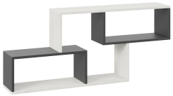 Полка настенная тип 4 (антрацит/дуб крафт белый) - Три Я - каталог товаров магазина Арктика