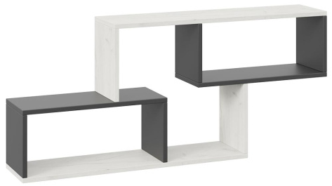 Полка настенная тип 4 (антрацит/дуб крафт белый) - Три Я - фото в интернет-магазине Арктика