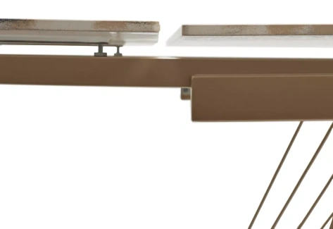 Стол обеденный ACERRA 160 (GLOSS GRAND JADE SOLID CERAMIC/ GOLDEN CHAMPAGNE) - М-Сити - фото в интернет-магазине Арктика