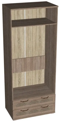 Спальня "Рандеву" S90.2 шкаф 2-дв с ящ. ДСП S45.2 (дуб оксид) - Евромебель - фото в интернет-магазине Арктика