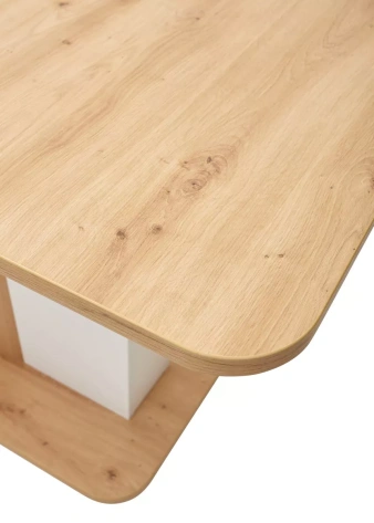 Стол обеденный NEXT (дуб артисан/белый) - М-Сити - фото в интернет-магазине Арктика