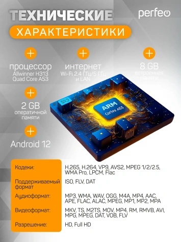 Смарт приставка Perfeo Vision  2+8Gb (PF_A4559) - фото в интернет-магазине Арктика