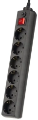 Сетевой фильтр Perfeo Power+ PF_A4672, 3,0м, 6 розеток, черный (PF-PP-6/3,0-B) - каталог товаров магазина Арктика