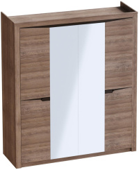 Спальня "Соренто" шкаф 4-х дверн. (Дуб стирлинг/кофе структ.матовый) - Мебельград - каталог товаров магазина Арктика