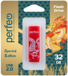 Флеш диск Perfeo 32Gb C04 RED Koi Fish (PF-C04RKF032) - каталог товаров магазина Арктика