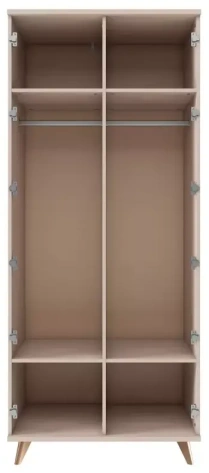 Гостиная "Хармони" 468.01 шкаф 2-х дверн (бежевый/древесный) - Столлайн - фото в интернет-магазине Арктика